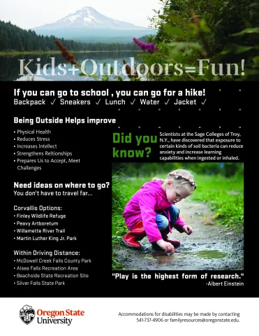 infographic about getting outside